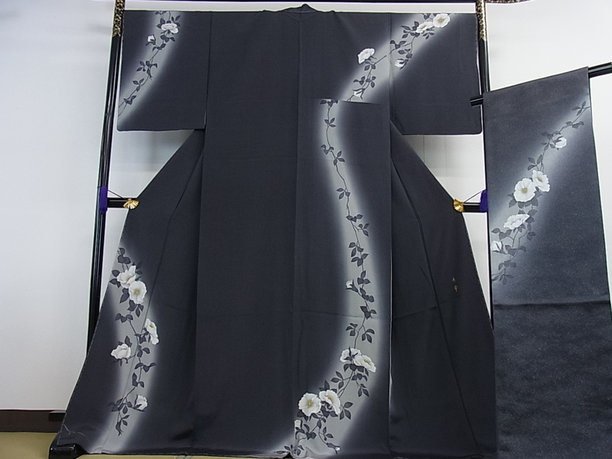 【専用】京都の名門ブランド　銀花仙　訪問着　手描き　葡萄　暈し染めmop1296